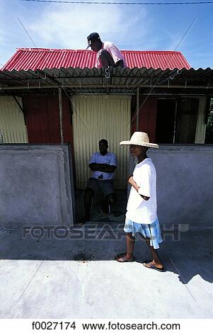 Mauritius, corrugated house View Large Photo Image Picture - Mauritius, corrugated house. Fotosearch