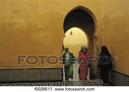 Morocco, Meknes, Moulay Ismail mausoleum View Large Photo Image Stock Photo - Morocco, Meknes, Moulay Ismail mausoleum. Fotosearch