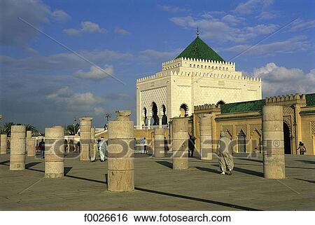 Stock Photograph - Morocco, Rabat, Mohammed V mausoleum. Fotosearch