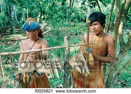 Peru, Amazonia, Yagua Indians View Large Photo Image Stock Image - Peru, Amazonia, Yagua Indians. Fotosearch