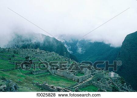 Stock Photo - Peru, Machu Picchu, ruins of the Inca city. Fotosearch