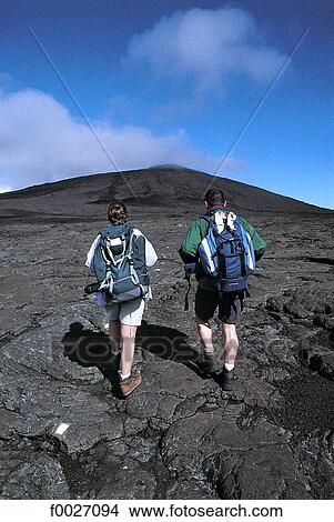 Reunion, Piton de la Fournaise volcano, ascent of the Dolomieux crater View Large Photo Image Picture - Reunion, Piton de la Fournaise volcano, ascent of the Dolomieux crater. Fotosearch