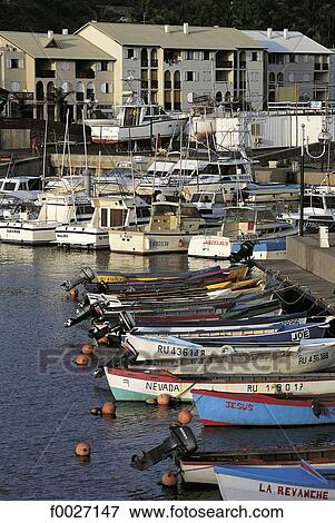 Stock Photo - Reunion, Saint-Gilles, fishing port. Fotosearch