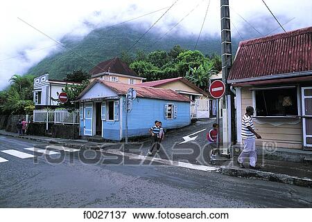 Stock Photo - Reunion, Salazie, dwellings. Fotosearch