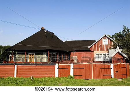 Picture - Romania, Moldavia, province of Bukovina, Patesti de Sus (Polish village), traditional dwelling. Fotosearch
