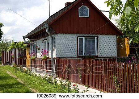 Stock Photo - Romania, Moldavia, province of Bukovina, traditional dwelling. Fotosearch