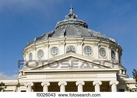 Stock Image - Romania, Muntenia, Bucharest, Romanian Athenaeum. Fotosearch