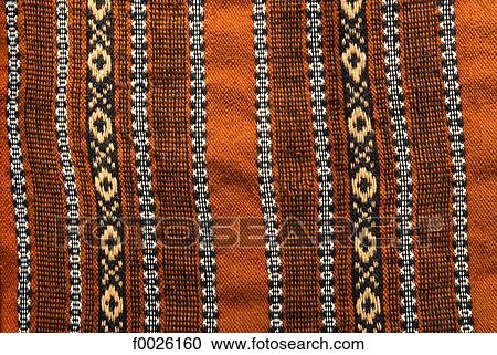 Stock Image - Romania, Transylvania, Ibanesti, traditional fabric. Fotosearch