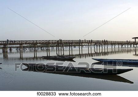 Stock Image - Senegal, Fadiouth island, bridge. Fotosearch