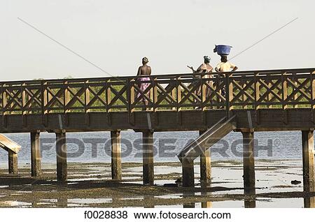 Stock Photo - Senegal, Fadiouth island, bridge. Fotosearch