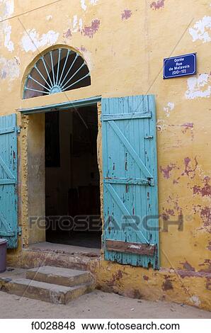 Senegal, island of Gorée, dwelling View Large Photo Image Stock Photo - Senegal, island of Gorée, dwelling. Fotosearch