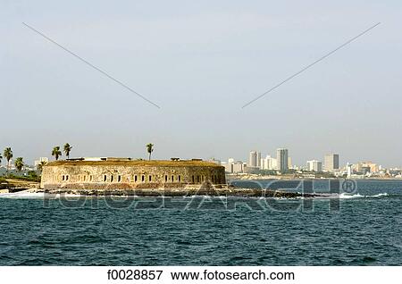 Senegal, island of Gorée, Estrées Fort View Large Photo Image Stock Photo - Senegal, island of Gorée, Estrées Fort. Fotosearch