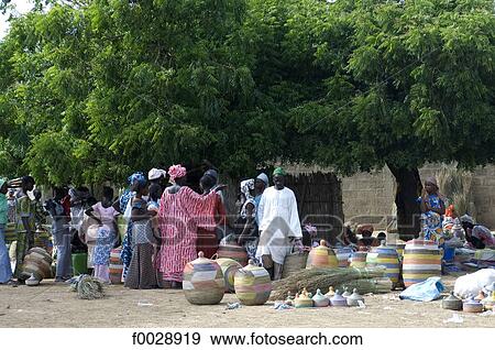 Stock Photo - Senegal, near Thies, Ngaye Mékhé, market. Fotosearch