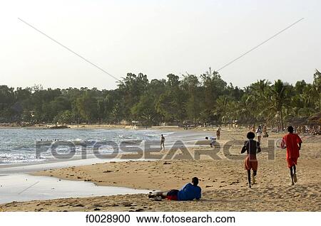 Stock Image - Senegal, Petite côte, Saly, beach. Fotosearch