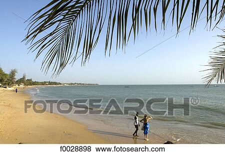 Senegal, Petite côte, Saly, beach View Large Photo Image Stock Photo - Senegal, Petite côte, Saly, beach. Fotosearch