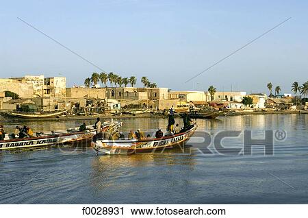 Senegal, Saint-Louis, fishing boats View Large Photo Image Stock Image - Senegal, Saint-Louis, fishing boats. Fotosearch