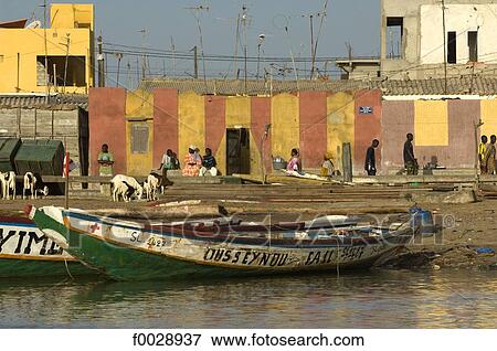 Stock Photo - Senegal, Saint-Louis, port. Fotosearch