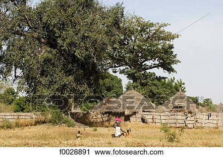 Stock Image - Senegal, Saloum delta, Sine Saloum, village. Fotosearch
