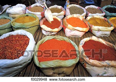 Spain, Andalusia, Seville, market, spices from Morocco View Large Photo Image Stock Photo - Spain, Andalusia, Seville, market, spices from Morocco. Fotosearch