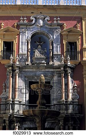 Stock Image - Spain, Andalusia, Seville, Palacio Telmo, baroque entrance facade. Fotosearch
