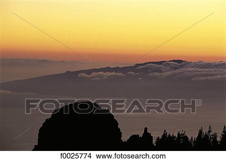 Spain, Canary Islands, La Gomera, sunset View Large Photo Image Picture - Spain, Canary Islands, La Gomera, sunset. Fotosearch