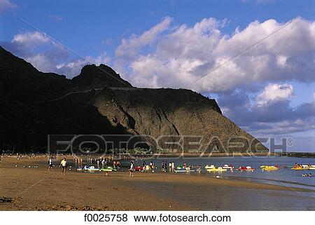 Spain, Canary Islands, Tenerife, Playa de Las Teresitas View Large Photo Image Stock Photo - Spain, Canary Islands, Tenerife, Playa de Las Teresitas. Fotosearch