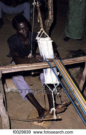 Stock Photo - Togo, Kotokoli country, Bafilo, weaver. Fotosearch