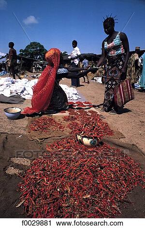 Togo, Tchamba, market, chili peppers on sale View Large Photo Image Stock Image - Togo, Tchamba, market, chili peppers on sale. Fotosearch