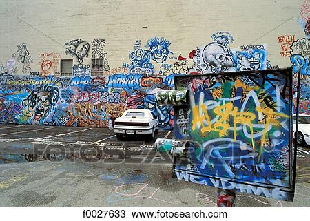 Stock Image - United States, California, San Francisco, graffiti. Fotosearch