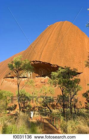 Stock Photograph - Australia, Northern Territory, Uluru-kata Tjuta national park, Ayers Rock, detail. Fotosearch