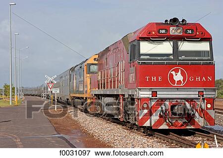 Australia, Northern Territory, the Ghan, train linking Darwin to Adelaide at Darwin railway station View Large Photo Image Stock Photo - Australia, Northern Territory, the Ghan, train linking Darwin to Adelaide at Darwin railway station. Fotosearch