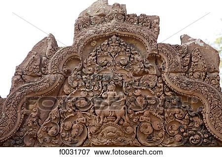Cambodia, Angkor, Banteay Srei View Large Photo Image Stock Photo - Cambodia, Angkor, Banteay Srei. Fotosearch