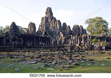 Cambodia, Angkor Thom, the bayon. View Large Photo Image Stock Photography - Cambodia, Angkor Thom, the bayon.. Fotosearch