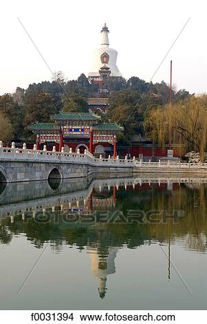 China, Beijing, Beihai park, Qióng-huá Island, white dagoba View Large Photo Image Picture - China, Beijing, Beihai park, Qióng-huá Island, white dagoba. Fotosearch