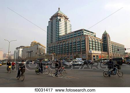 Stock Photo - China, Beijing, downtown, modern architecture. Fotosearch