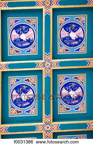 Stock Photograph - China, Beijing, Forbidden City, detail of a door. Fotosearch