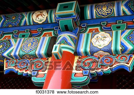 Stock Photo - China, Beijing, Forbidden City, temple, detail. Fotosearch