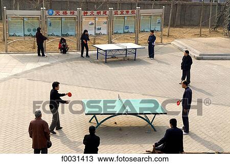 China, Beijing, table tennis players View Large Photo Image Stock Image - China, Beijing, table tennis players. Fotosearch