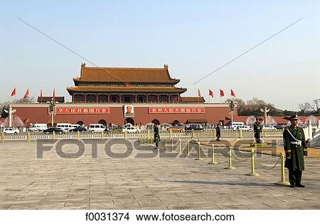 China, Beijing, Tiananmen square, Forbidden City View Large Photo Image Picture - China, Beijing, Tiananmen square, Forbidden City. Fotosearch