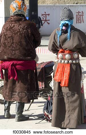 Stock Photography - China, Gansu, Tibetan couple. Fotosearch