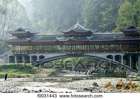 China, Guizhou, near Leishan, bridge of Wind and Rain View Large Photo Image Stock Image - China, Guizhou, near Leishan, bridge of Wind and Rain. Fotosearch
