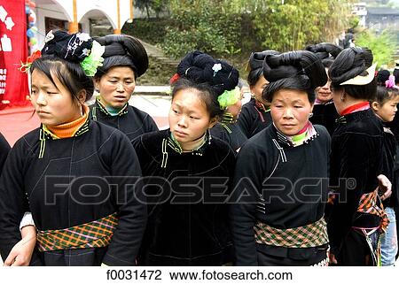 China, Guizhou, Taojiang village, Miao traditional costume View Large Photo Image Stock Image - China, Guizhou, Taojiang village, Miao traditional costume. Fotosearch
