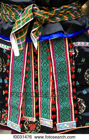 Stock Photograph - China, Guizhou, Taojiang village, Miao traditional costume. Fotosearch