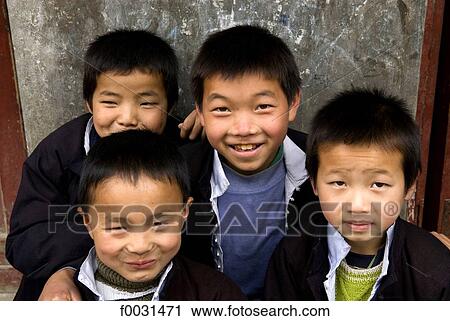 China, Guizhou, Taojiang village, portrait of Miao children View Large Photo Image Stock Image - China, Guizhou, Taojiang village, portrait of Miao children. Fotosearch