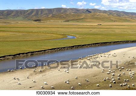 China, Sichuan, south of Hongyuan, landscape of high plains View Large Photo Image Picture - China, Sichuan, south of Hongyuan, landscape of high plains. Fotosearch