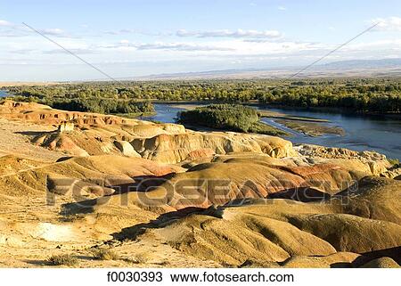 China, Xinjiang, Buerjin River, rocks of 5 colors View Large Photo Image Stock Image - China, Xinjiang, Buerjin River, rocks of 5 colors. Fotosearch