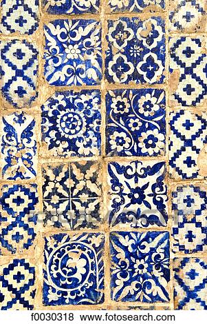 Stock Photo - China, Xinjiang, kashgar, grave of Abakh Hoja, detail of ceramics. Fotosearch