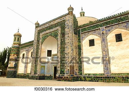 China, Xinjiang, kashgar, grave of Abakh Hoja View Large Photo Image Stock Photograph - China, Xinjiang, kashgar, grave of Abakh Hoja. Fotosearch