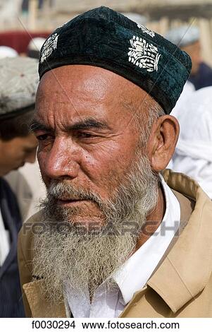 China, Xinjiang, Keriya, Uyghur man View Large Photo Image Picture - China, Xinjiang, Keriya, Uyghur man. Fotosearch