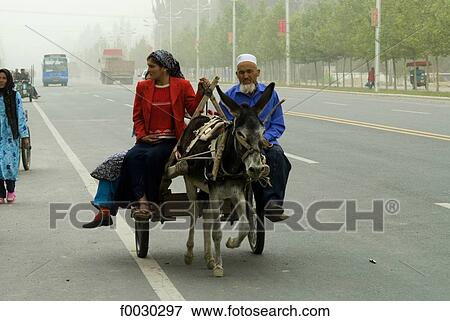 China, Xinjiang, south silk road, cart View Large Photo Image Stock Photo - China, Xinjiang, south silk road, cart. Fotosearch